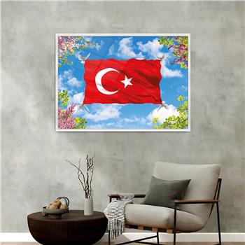 Alüminyum Çerçeveli Vatan Temalı Cam Tablo 057