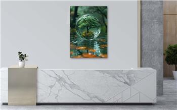 Dikey Sanat Temalı Cam Tablo 303