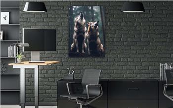 Dikey Sanat Temalı Cam Tablo 302