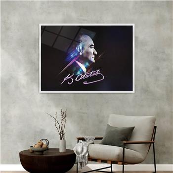 Aluminum-Framed National-Themed Tempered Glass Wall Art 074