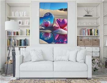 Dikey Sanat Temalı Cam Tablo 308