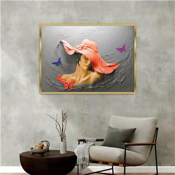 Aluminum-Framed Art-Themed Tempered Glass Wall Art 098