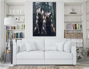 Dikey Sanat Temalı Cam Tablo 302