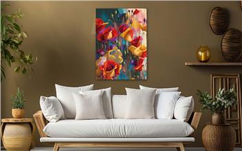 Dikey Sanat Temalı Cam Tablo 321