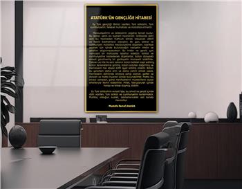 Atatürks Address to the Turkish Youth Glass Wall Art