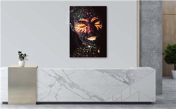 Dikey Sanat Temalı Cam Tablo 313