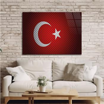 Yatay Vatan Temalı Cam Tablo74