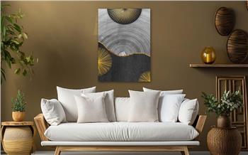 Dikey Sanat Temalı Cam Tablo 291