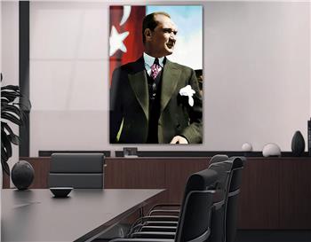 MUSTAFA KEMAL ATATÜRK GÖRSELLİ CAM TABLO