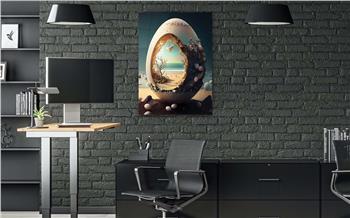 Dikey Sanat Temalı Cam Tablo 311
