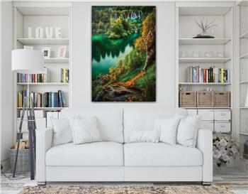 Dikey Sanat Temalı Cam Tablo 310