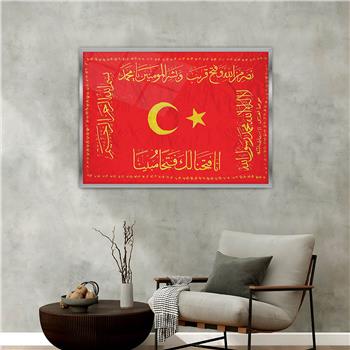 Alüminyum Çerçeveli Vatan Temalı Cam Tablo 065