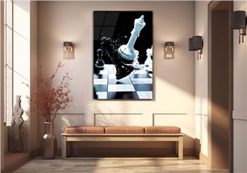 Dikey Sanat Temalı Cam Tablo 324