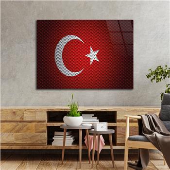 Yatay Vatan Temalı Cam Tablo74