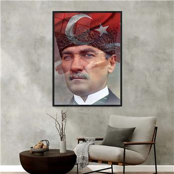Alüminyum Çerçeveli Vatan Temalı Cam Tablo 065