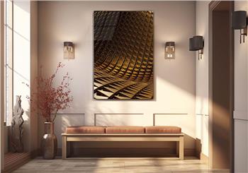 Dikey Sanat Temalı Cam Tablo 286
