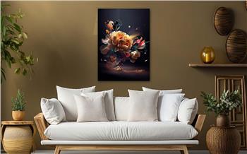 Dikey Sanat Temalı Cam Tablo 326