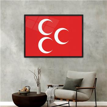 Alüminyum Çerçeveli Vatan Temalı Cam Tablo 045