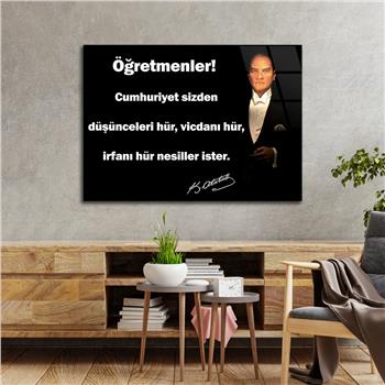 MUSTAFA KEMAL ATATÜRK CAM TABLO 
