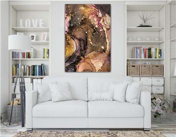 Dikey Sanat Temalı Cam Tablo 315