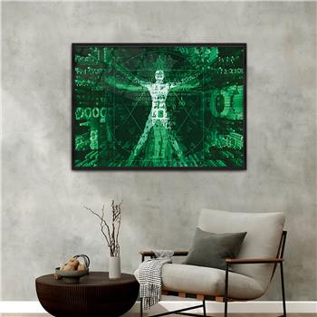 Aluminum-Framed Art-Themed Tempered Glass Wall Art 075