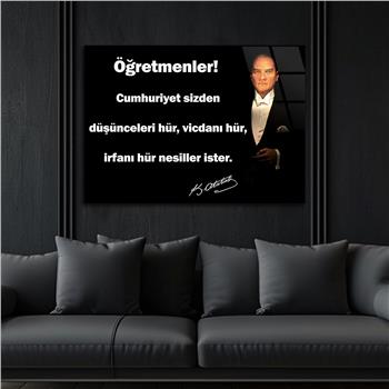 MUSTAFA KEMAL ATATÜRK CAM TABLO 