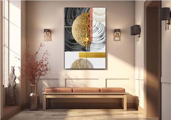 Dikey Sanat Temalı Cam Tablo 285