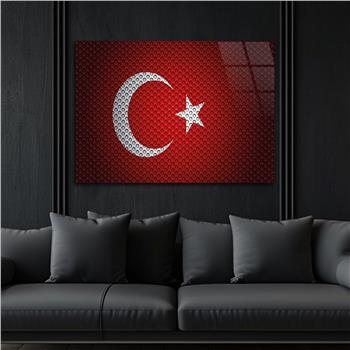 Yatay Vatan Temalı Cam Tablo74