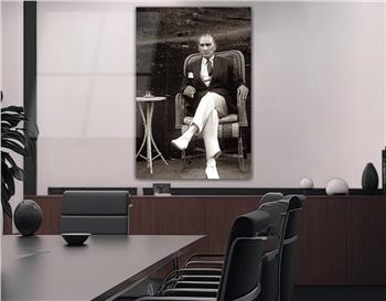 MUSTAFA KEMAL ATATÜRK GÖRSELLİ CAM TABLO 