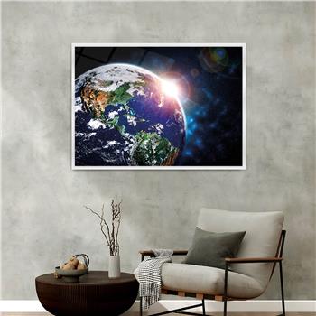 Aluminum-Framed Art-Themed Tempered Glass Wall Art 053