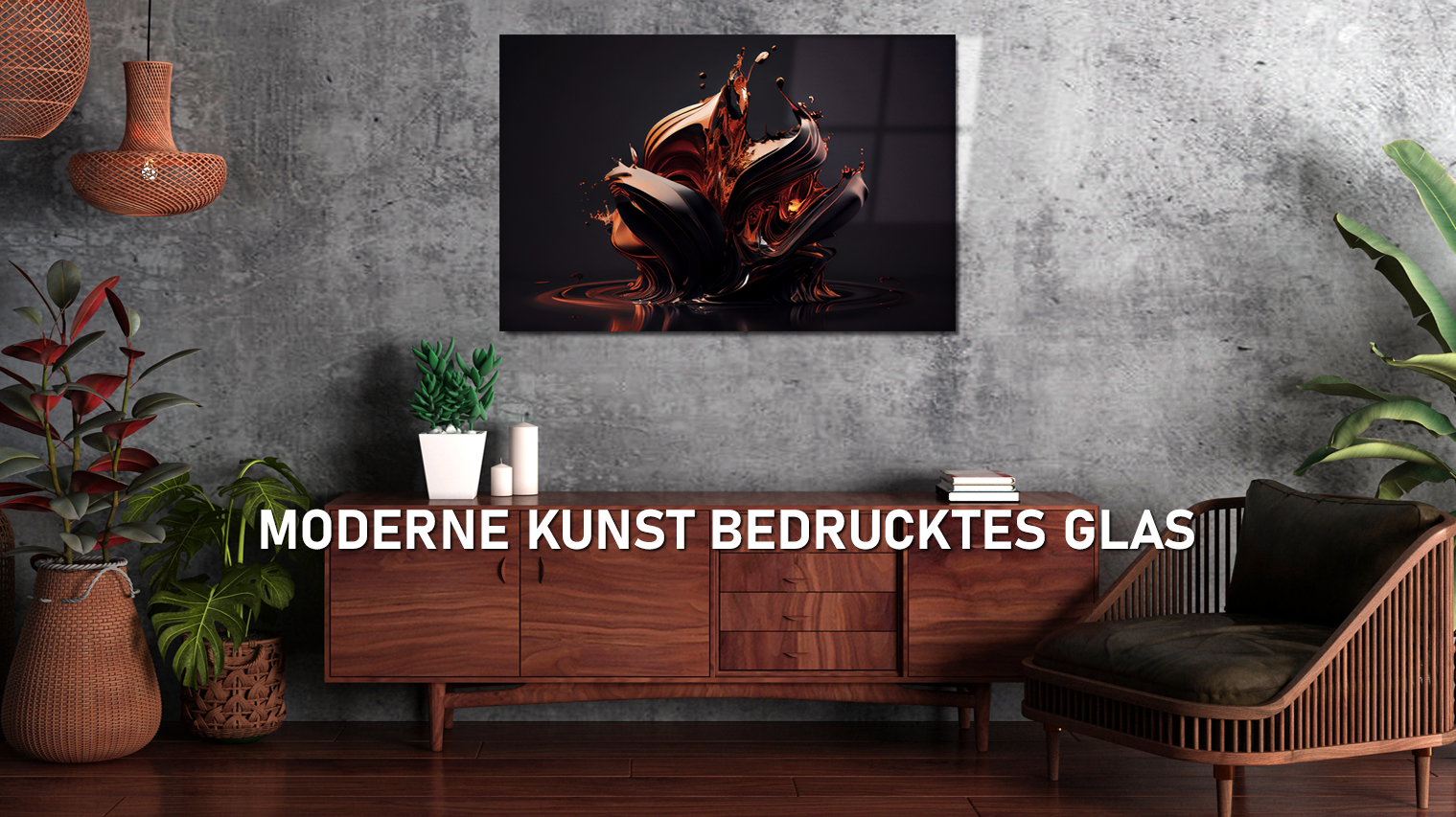Bedrucktes Glas
