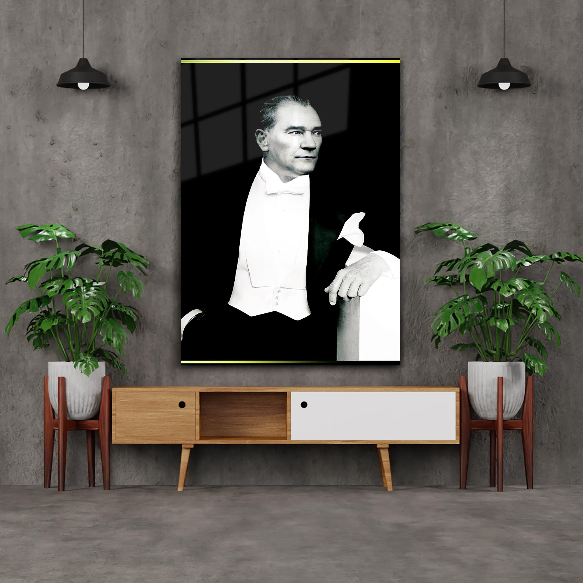 MUSTAFA KEMAL ATATÜRK GÖRSELLİ CAM TABLO