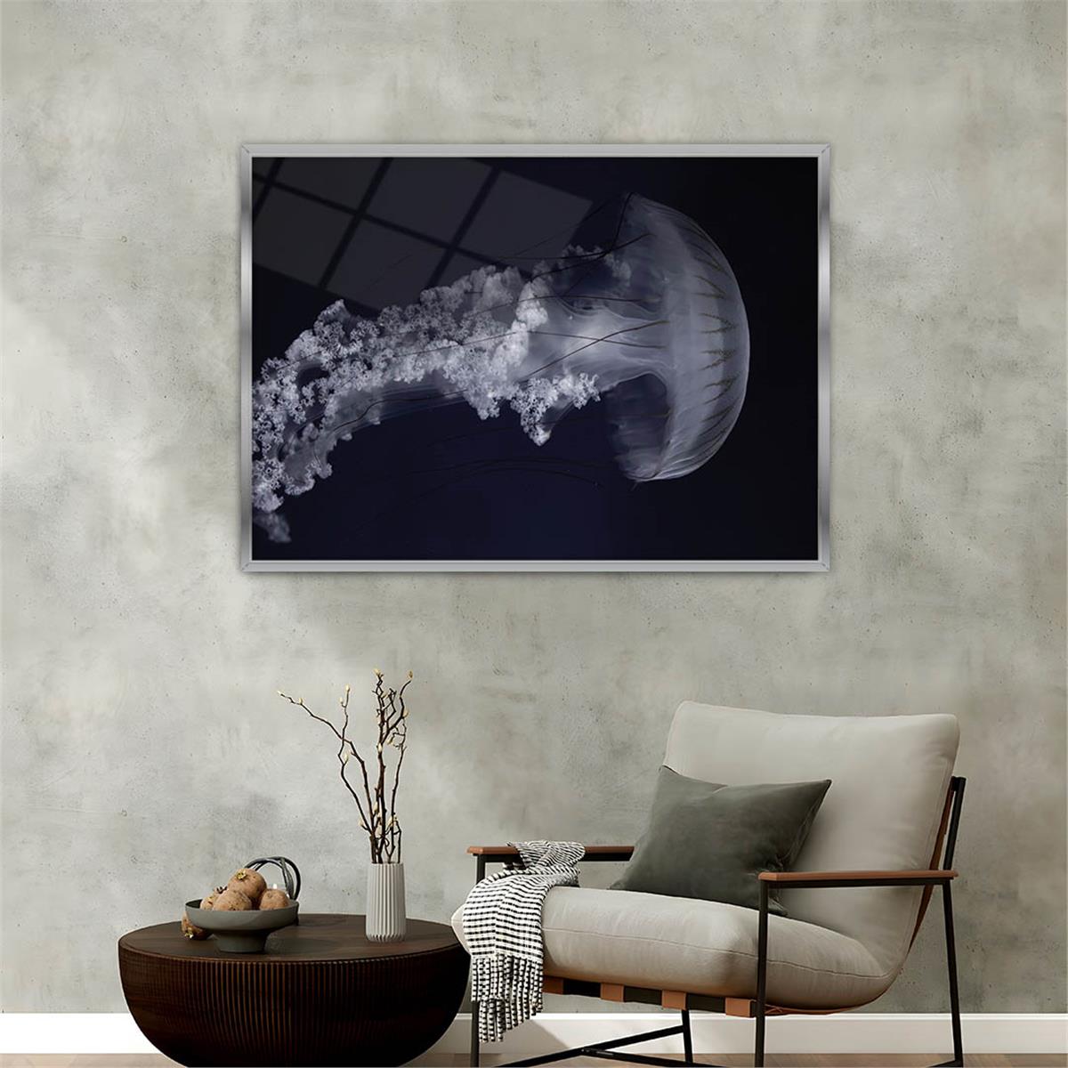 Aluminum-Framed Art-Themed Tempered Glass Wall Art 061