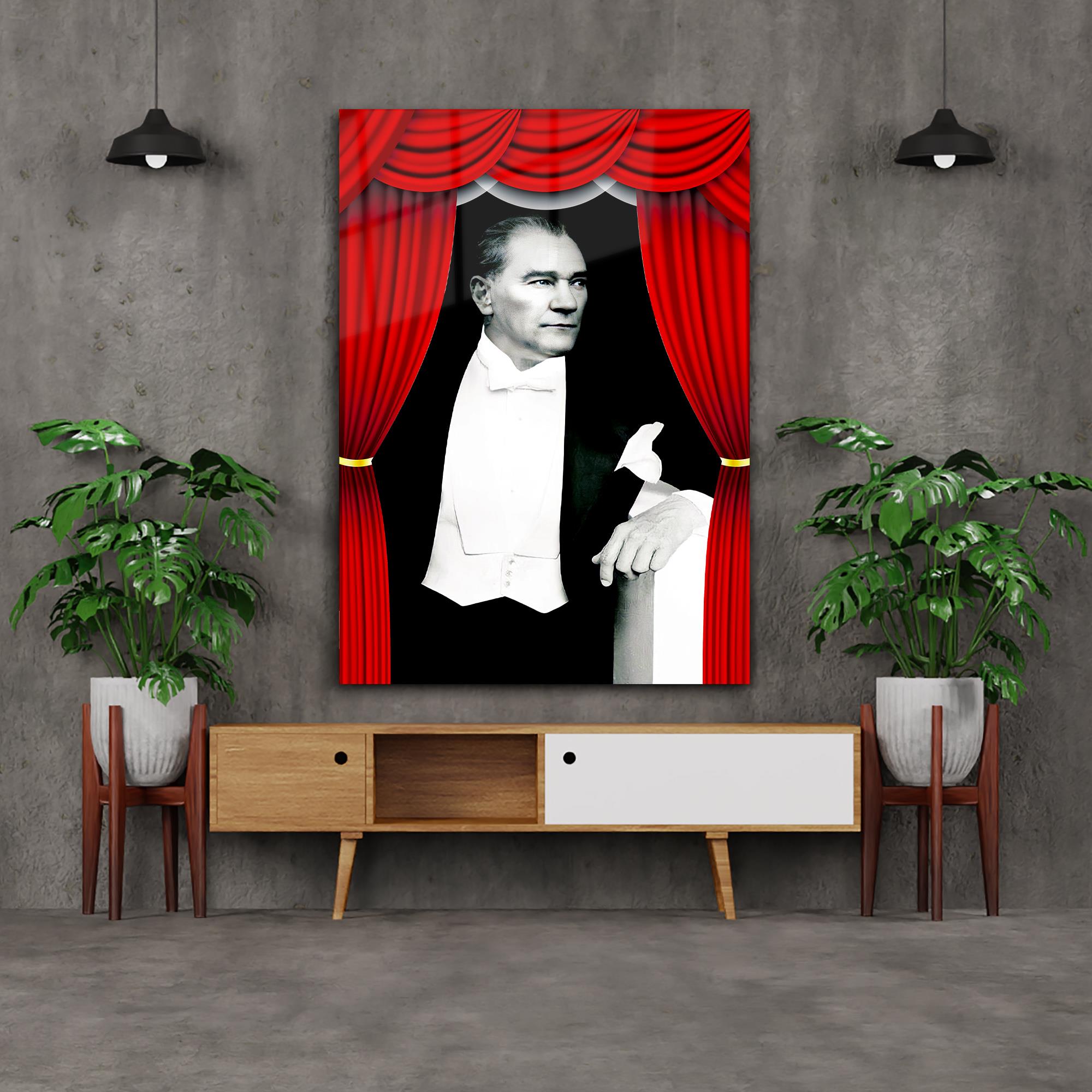 MUSTAFA KEMAL ATATÜRK GÖRSELLİ CAM TABLO