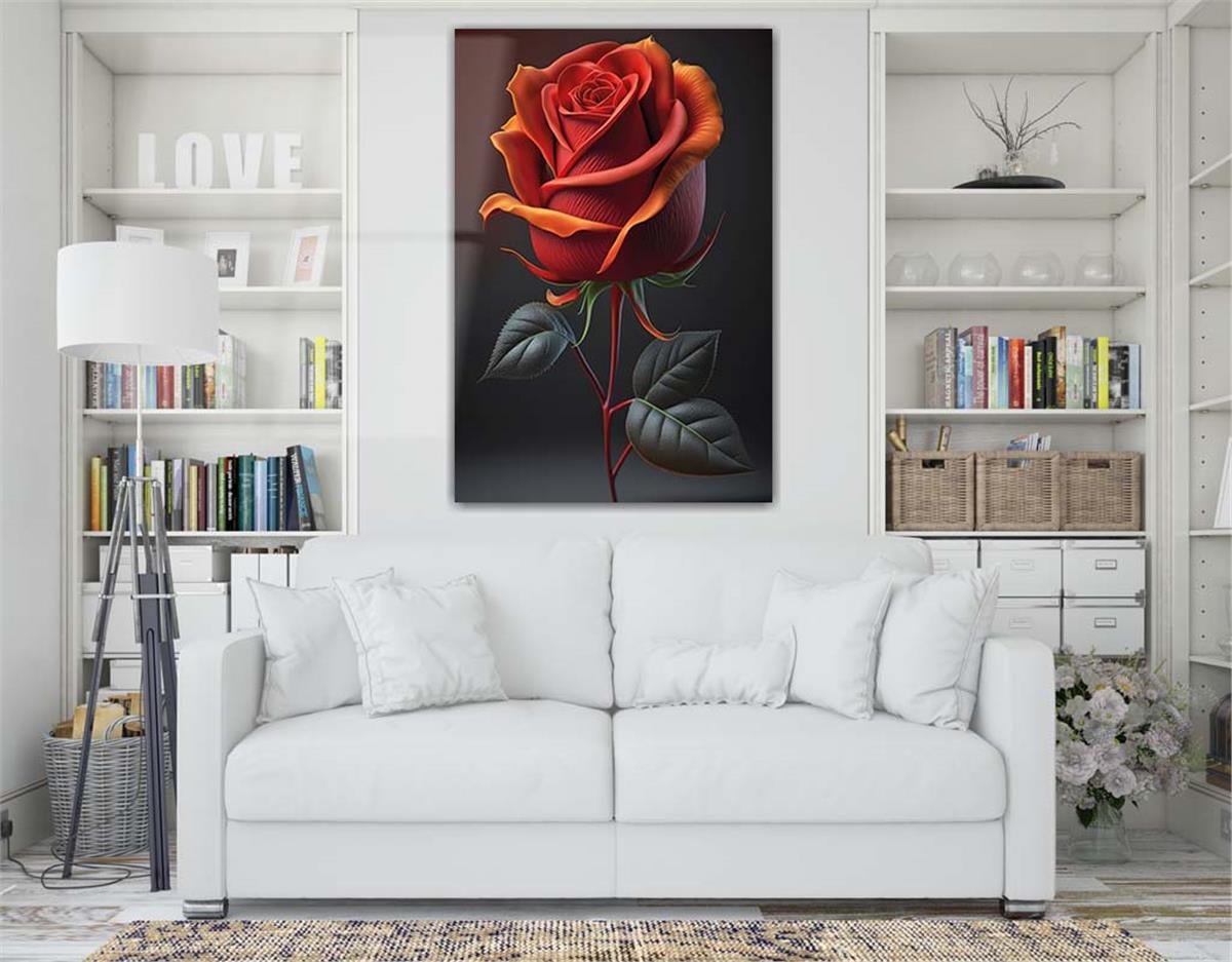 Dikey Doğa Temalı Cam Tablo123