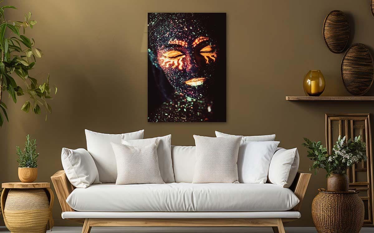 Dikey Sanat Temalı Cam Tablo 313
