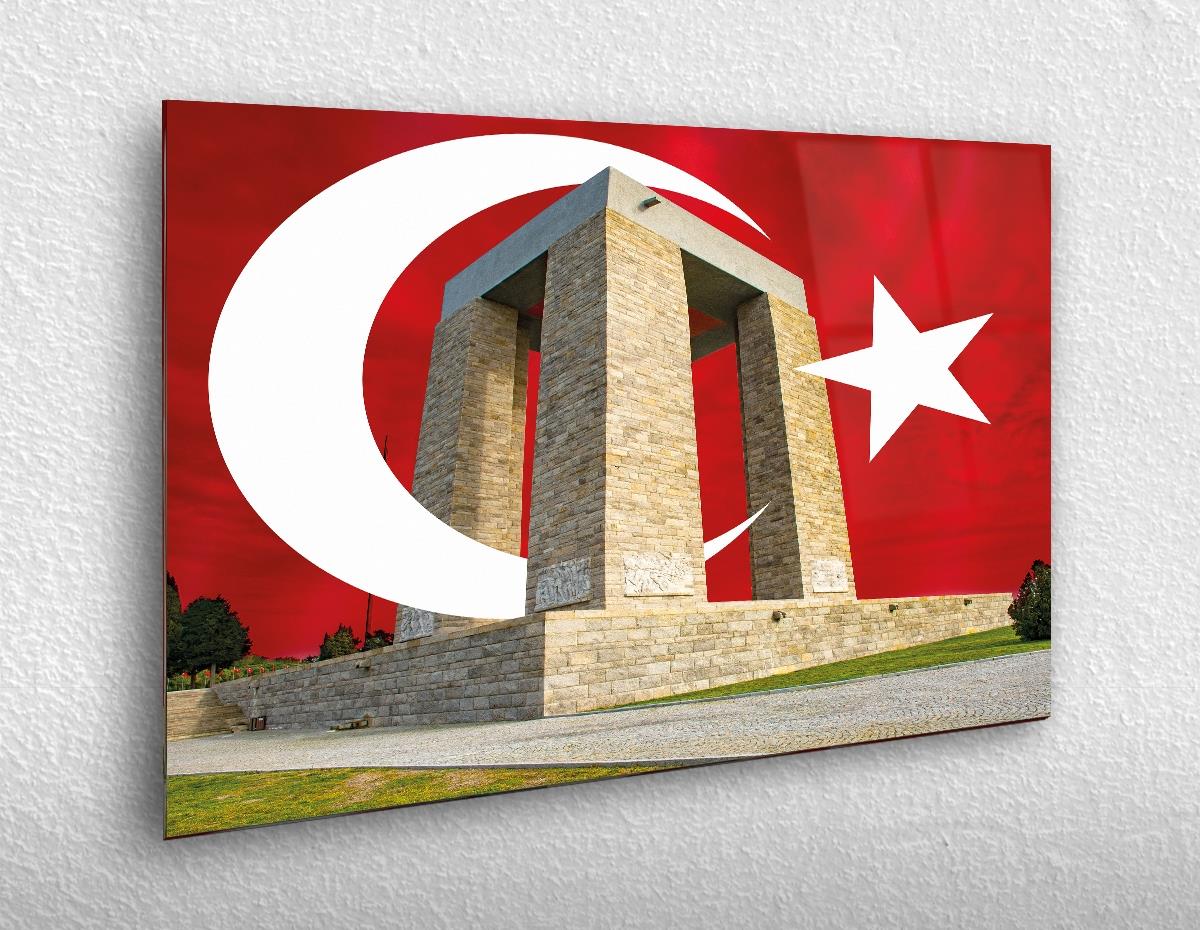 Yatay Vatan Temalı Cam Tablo70