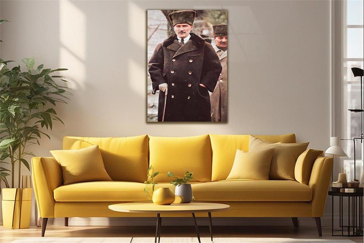 MUSTAFA KEMAL ATATÜRK GÖRSELLİ CAM TABLO 