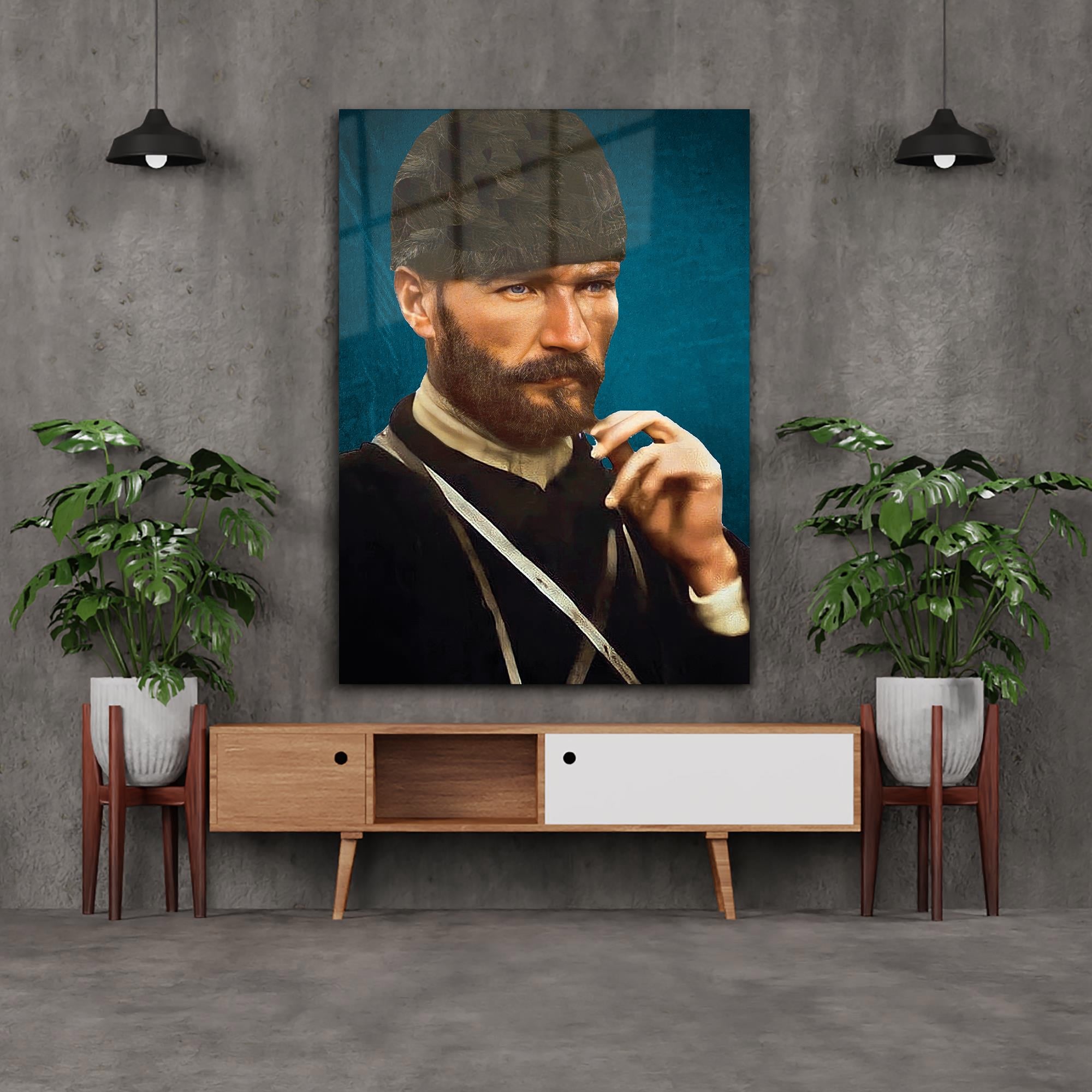 MUSTAFA KEMAL ATATÜRK GÖRSELLİ CAM TABLO