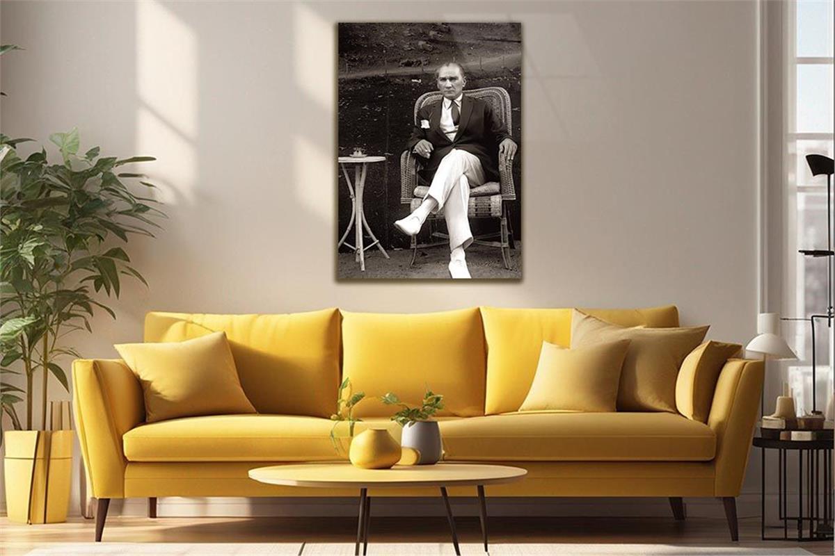 MUSTAFA KEMAL ATATÜRK GÖRSELLİ CAM TABLO 