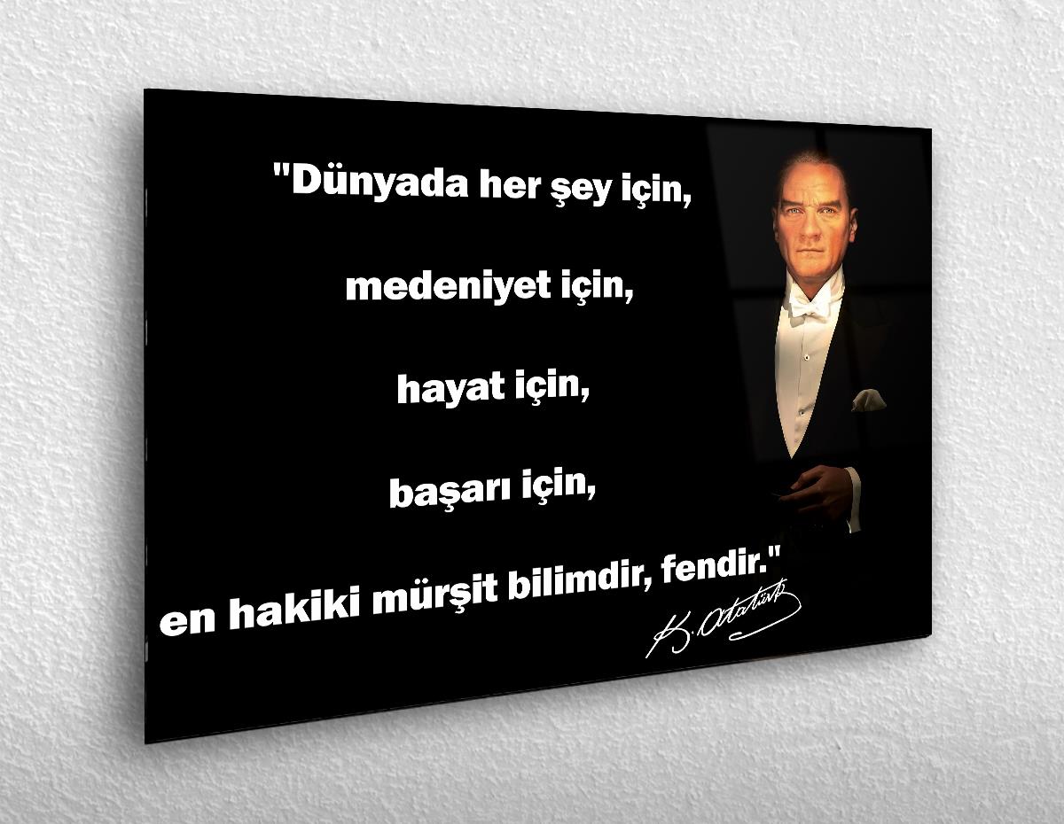 MUSTAFA KEMAL ATATÜRK CAM TABLO 