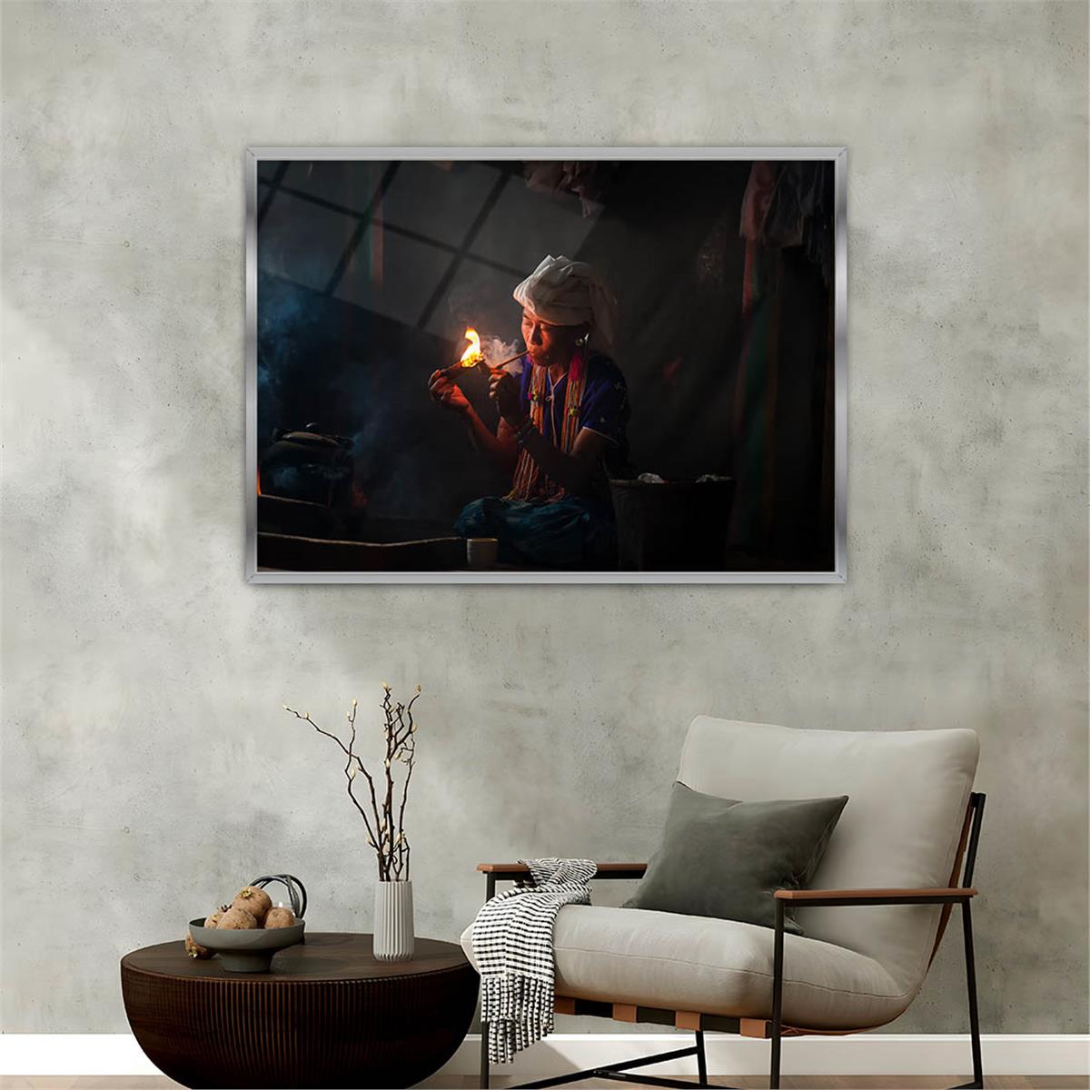 Aluminum-Framed Natured-Themed Tempered Glass Wall Art 046