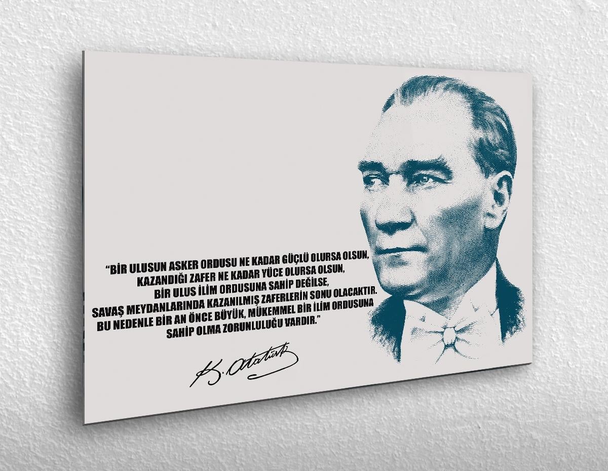 MUSTAFA KEMAL ATATÜRK GÖRSELLİ CAM TABLO