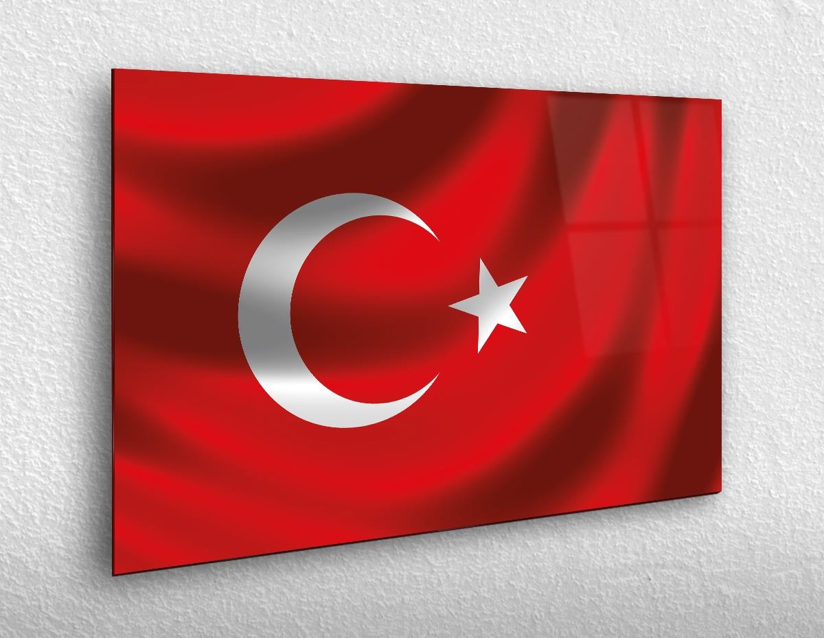 Yatay Vatan Temalı Cam Tablo65