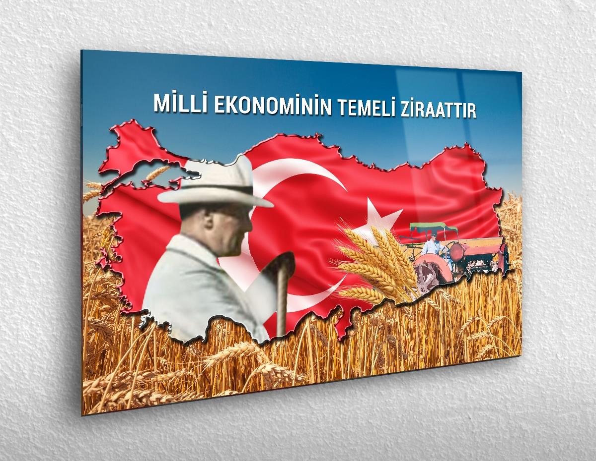 Marpaglobal Yatay Vatan Temalı Cam Tablo 121