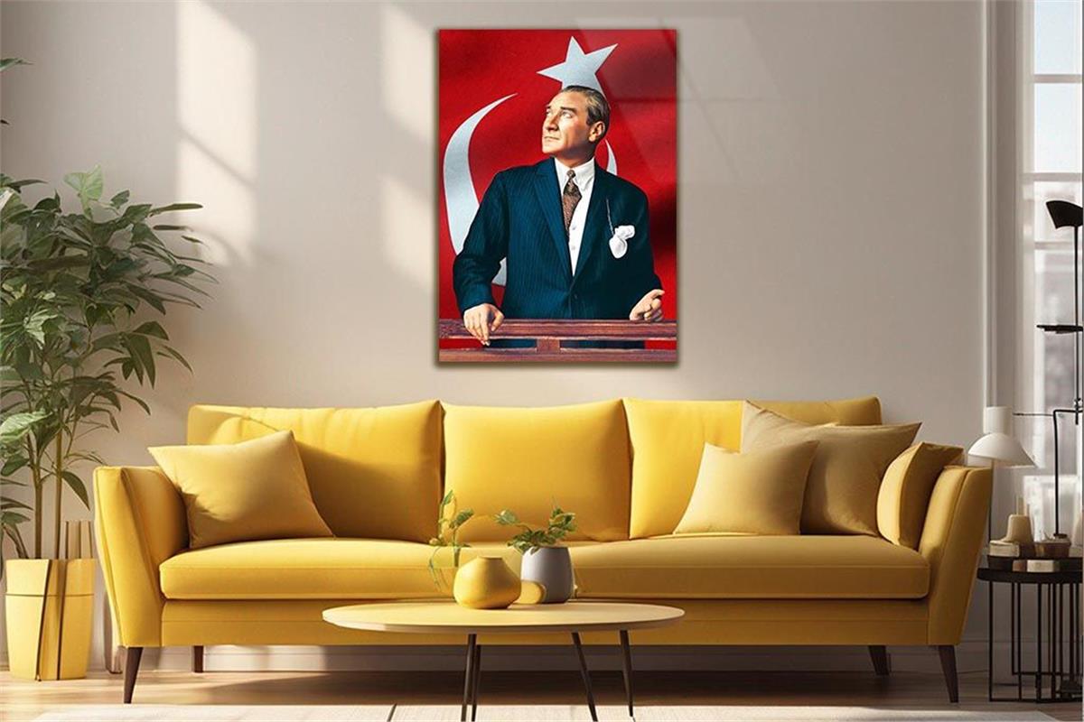 MUSTAFA KEMAL ATATÜRK Tempered Glasss Wall Art