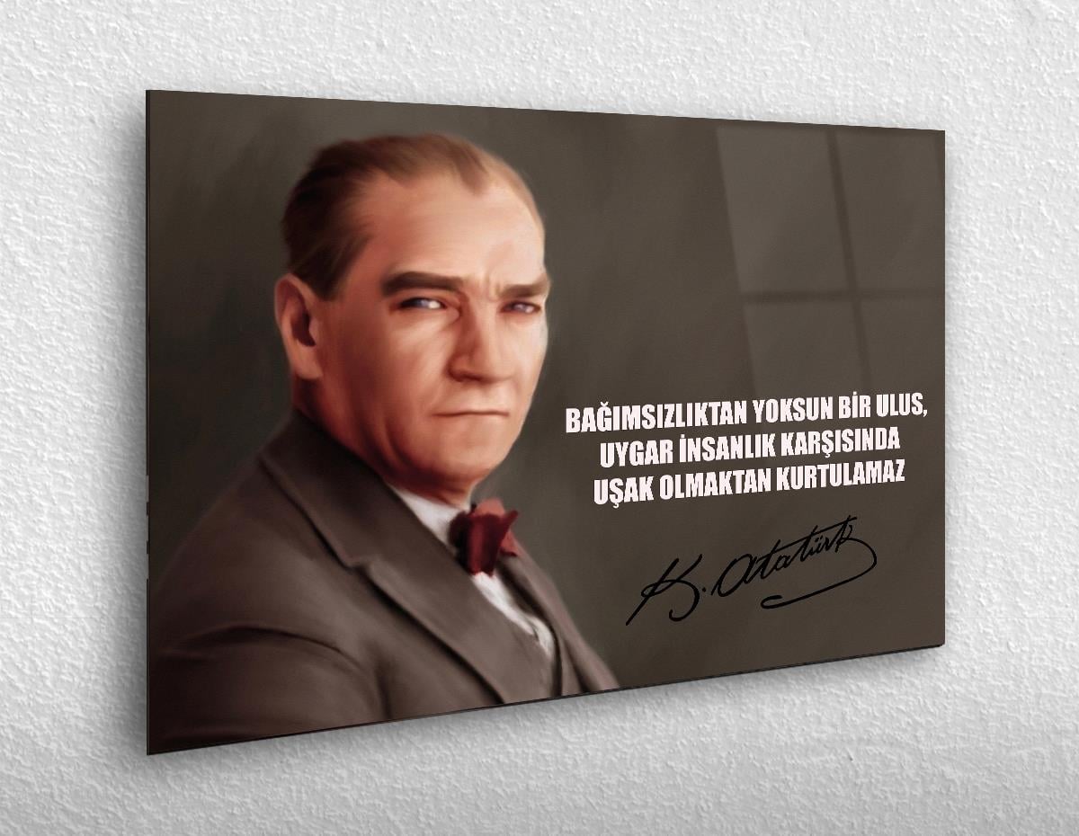 MUSTAFA KEMAL ATATÜRK GÖRSELLİ CAM TABLO