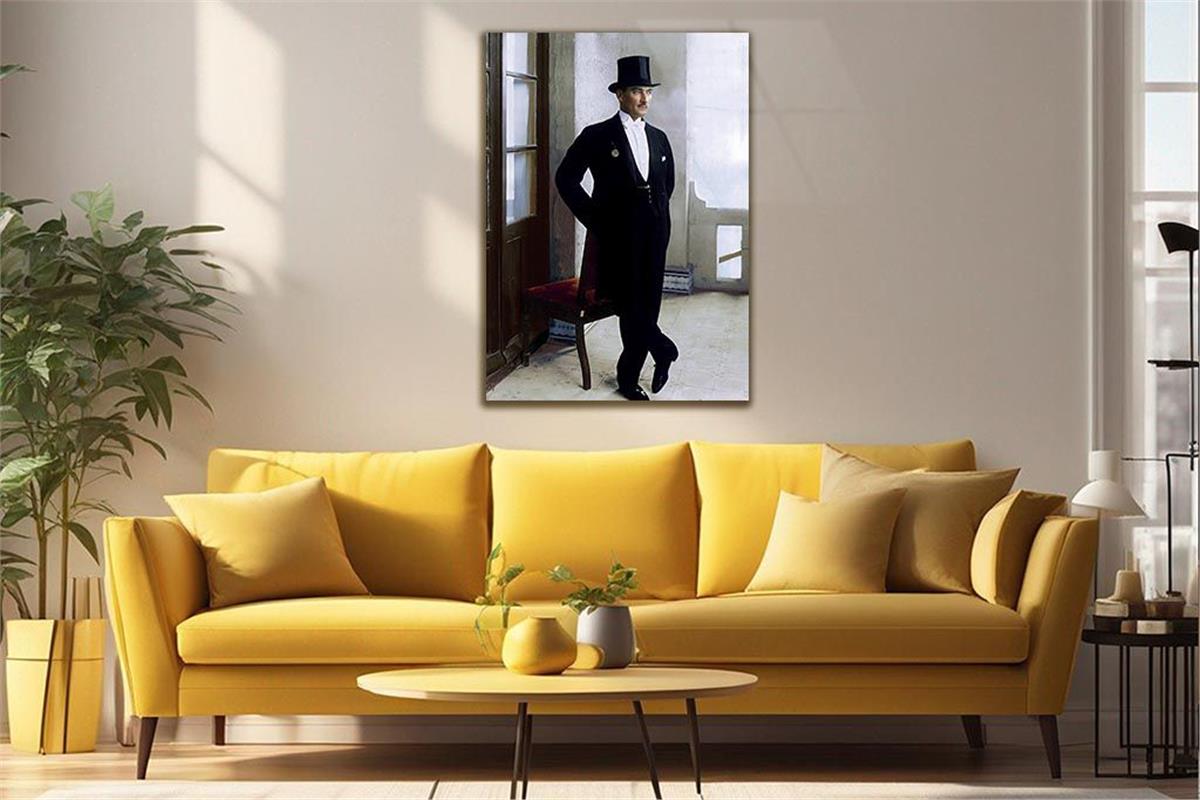 MUSTAFA KEMAL ATATÜRK GÖRSELLİ CAM TABLO
