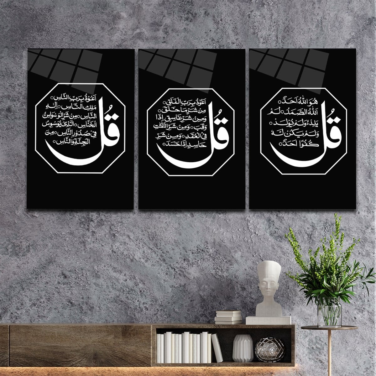 Tempered Glasss Wall Arts Religious-Themed Set