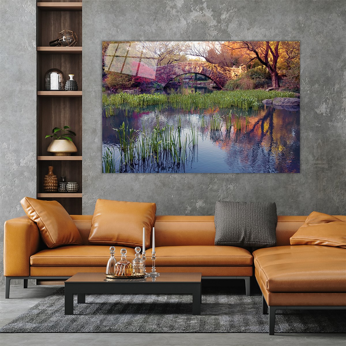 Thema Natur auf bedrucktem Glas